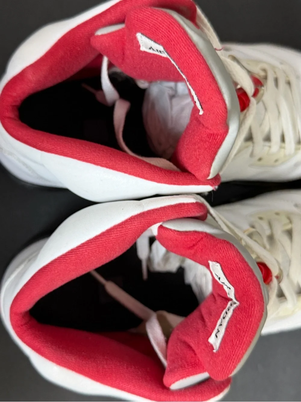 Nike Air Jordan 5 Retro 'Fire Red’ Men's Size 13 Leather Sneakers 136027-100